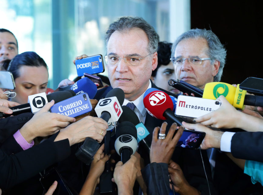 O deputado Samuel Moreira (PSDB-SP) reuniu-se nesta 2ª feira (20.mai) com o ministro Paulo Guedes (Economia)