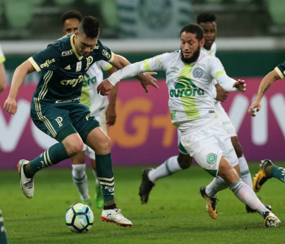 O time catarinense surpreendeu a todos e venceu o Palmeiras em São Paulo (Créditos: Cesar Greco / Agência Palmeiras)