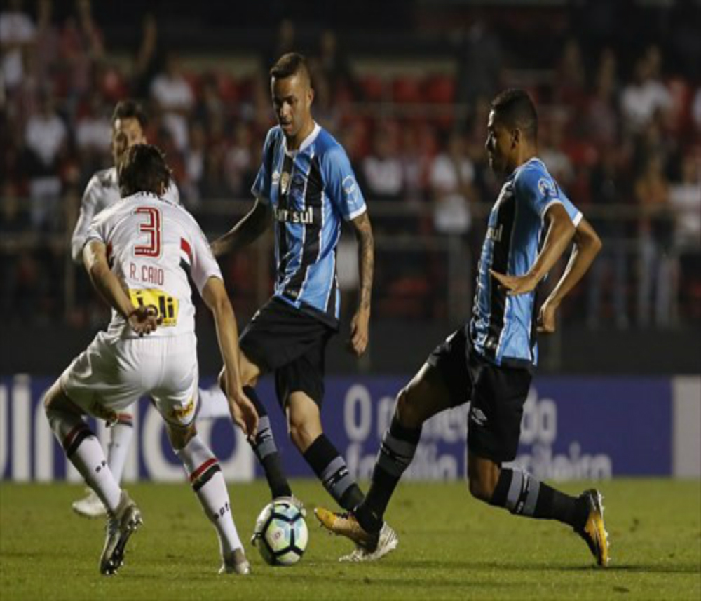 Na segunda etapa da partida o tricolor paulista arrancou o empate dentro de casa (Créditos: Léo Pinheiro/site oficial do Grêmio)