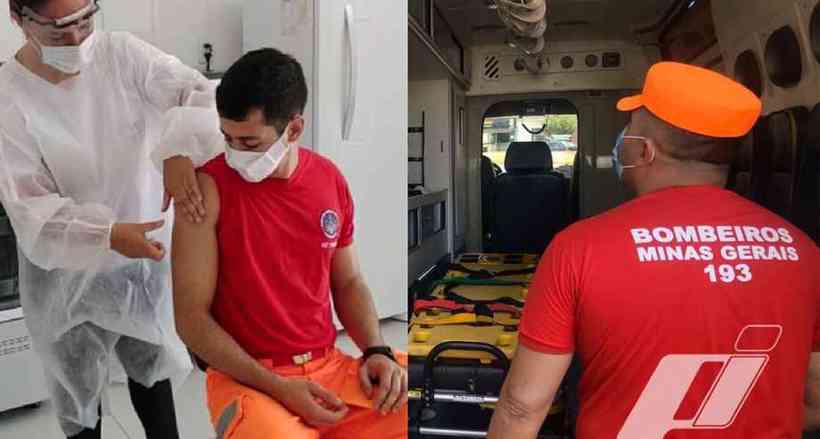 Cerca de 30 bombeiros de Araxá tomaram a primeira dose da vacina contra a COVID-19
(foto: Corpo de Bombeiros de Araxá/Divulgação)