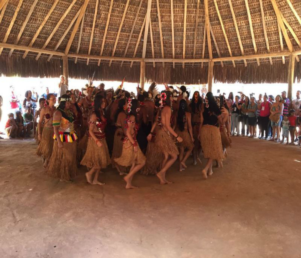 Dança dos Pataxós no Centro Cultural Txwudayda (Crédito: Arquivo pessoal)