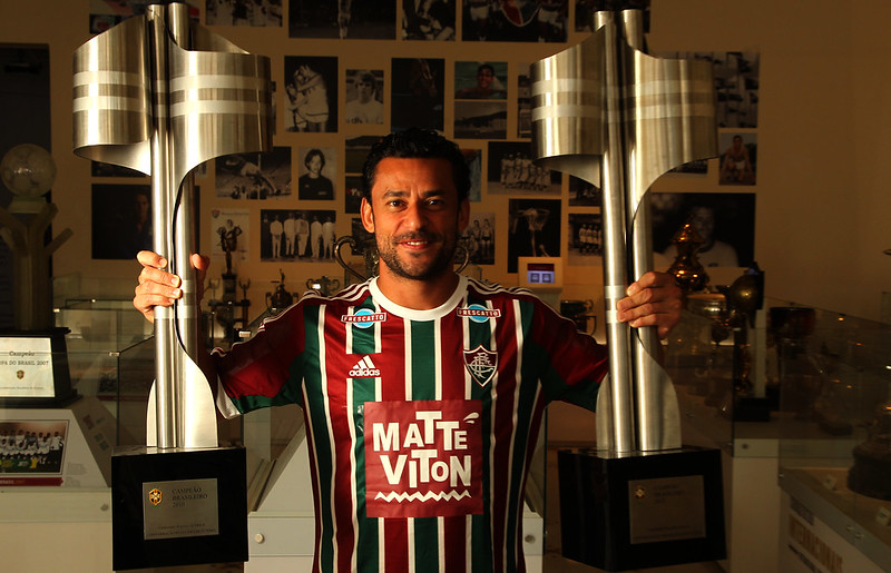 O camisa nove está de volta à equipe onde foi bicampeão nacional. Foto: Divulgação/Fluminense. 