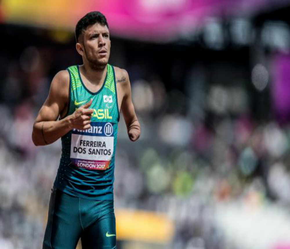 Petrúcio Ferreira disputa hoje a final dos 400 metro da classe T47 (amputados de membros superiores) (Daniel Zapper/Comitê Paralímpico Brasileiro) Petrúcio Ferreira disputa hoje a final dos 400 metro da classe T47 (amputados de membros superiores) (Daniel Zapper/Comitê Paralímpico Brasileiro)